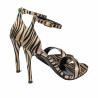 Damen Sandalen 1349 Satin Zebra Beige
