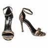 Damen Sandalen 1349 Satin Zebra Beige