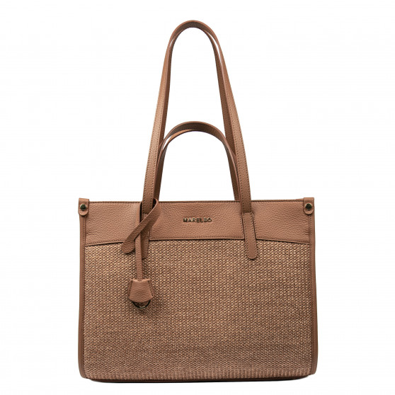 Damen-Strandtasche 045g Kamel+Karamell Raffia Damen-Strandtasche 045g Kamel+Karamell Raffia