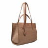 Damen-Strandtasche 045g Kamel+Karamell Raffia