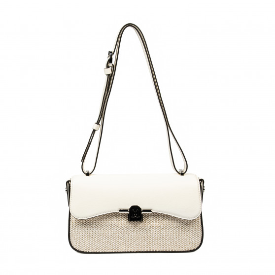 Damenschultertasche 046g 01 Panna+Raffia Damenschultertasche 046g 01 Panna+Raffia