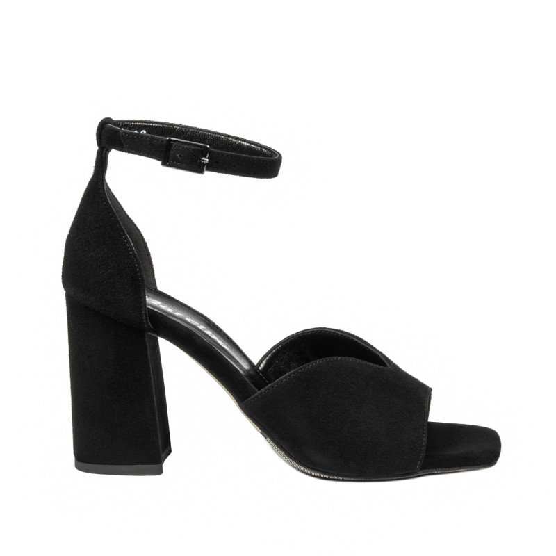 Damen Sandalen 1346 schwarz Velours