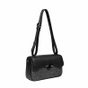 Damentasche Schultertasche 046g 01 schwarz+schwarz Rattan