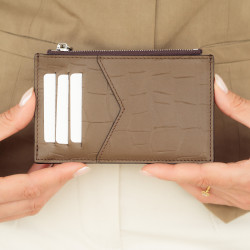 Portemonnaie 209g 01 Krokodil Dunkelbraun lifestyle