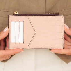 Kartenetui 209g Croco Rosa Puder lifestyle