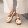 Damen Freizeitschuhe 6092 aus beigem Raffia kombiniert lifestyle