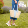 Damentasche Strand 044g 01 Blauer Himmel+Raffia lifestyle