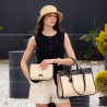 Damentasche Strand 045g schwarz Nappa+Raffia lifestyle