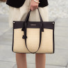Damentasche Strand 045g schwarz Nappa+Raffia lifestyle
