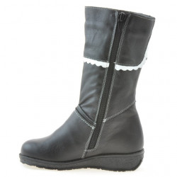 Kleine Kinderstiefel 25c schwarz+weiß