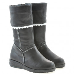 Kleine Kinderstiefel 25c schwarz+weiß