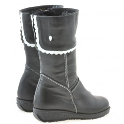 Kleine Kinderstiefel 25c schwarz+weiß