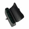 Damentasche Schultertasche 046g 01 schwarz+schwarz Rattan