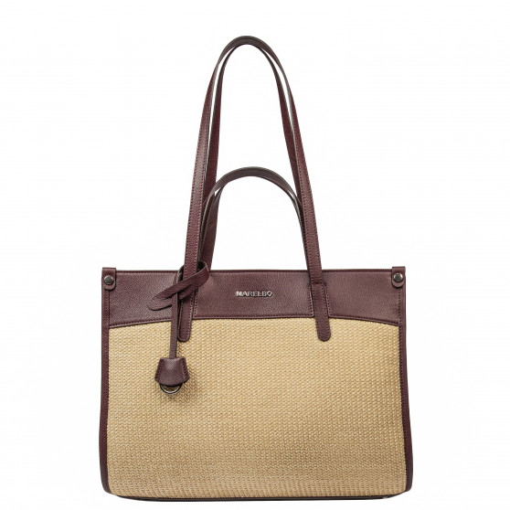 Damen-Strandtasche 045g 01 burgundy+Raffia Damen-Strandtasche 045g 01 burgundy+Raffia