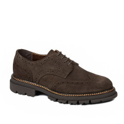 Herren Casual Schuhe 989 braun Veloursleder