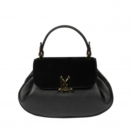 Damentasche Handtasche 042g Bufo Schwarz+Biz Schwarz