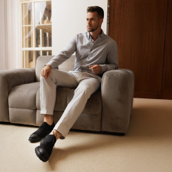 Herren Freizeit Schuhe 989 schwarz Veloursleder lifestyle