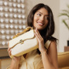 Damentasche Schultertasche 046g buttergelb + Raffia lifestyle