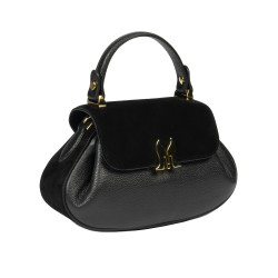 Damentasche Handtasche 042g Bufo Schwarz+Biz Schwarz