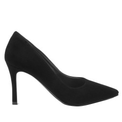 Damen elegante Schuhe 1320 schwarz Velours