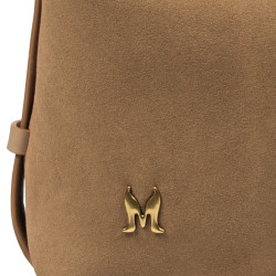 Handtasche Damen 037g Wildleder Nude