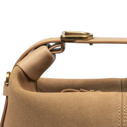 Handtasche Damen 037g Wildleder Nude