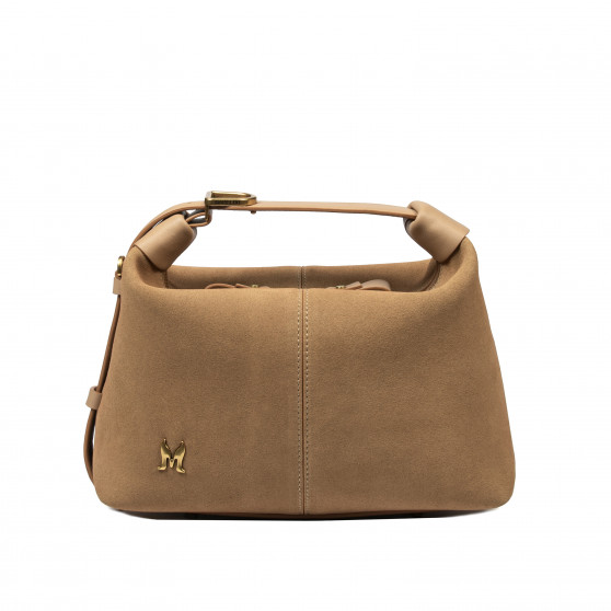 Handtasche Damen 037g Wildleder Nude