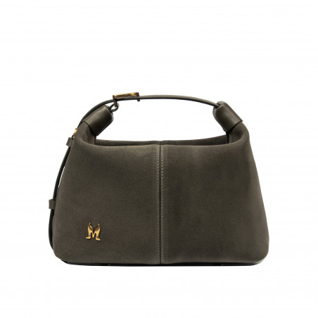 Damengeldbörse Handtasche 037g Wildleder Oliv
