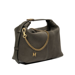 Damengeldbörse Handtasche 037g Wildleder Oliv