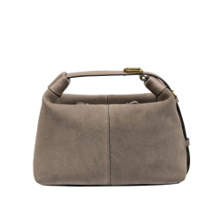 Damenhandtasche 037g Wildleder Sandstein