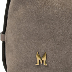 Damenhandtasche 037g Wildleder Sandstein