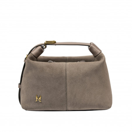 Damenhandtasche 037g Wildleder Sandstein