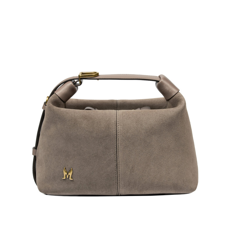 Damenhandtasche 037g Wildleder Sandstein