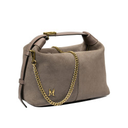Damenhandtasche 037g Wildleder Sandstein