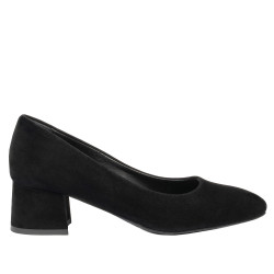 Elegante Damenschuhe 1331 Schwarz Velours