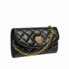 Damenschultertasche 048g Napa Schwarz