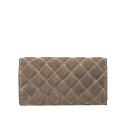 Damen-Umhängetasche 048g Wildleder Sandstein