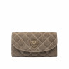 Damen-Umhängetasche 048g Wildleder Sandstein