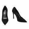 Elegante Damenschuhe 1302 Schwarz Velours