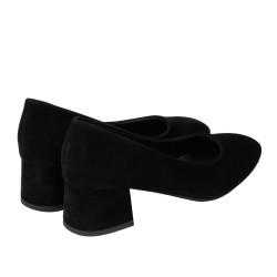 Elegante Damenschuhe 1331 Schwarz Velours
