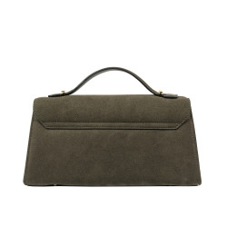 Damentasche Schultertasche 041g Wildleder Olive