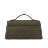 Damentasche Schultertasche 041g Wildleder Olive