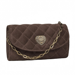 Damentasche Schultertasche 048g Wildleder Schokolade