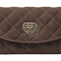 Damentasche Schultertasche 048g Wildleder Schokolade