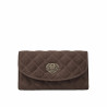 Damentasche Schultertasche 048g Wildleder Schokolade