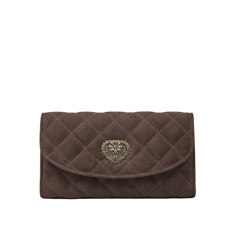 Damentasche Schultertasche 048g Wildleder Schokolade