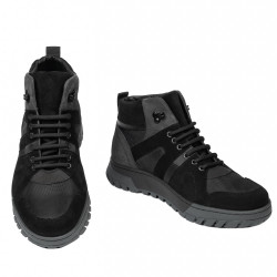 Herrenstiefel 4153 schwarz+grau bufo