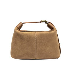 Damentasche Handtasche 037-1g Wildleder Nude