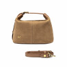 Damentasche Handtasche 037-1g Wildleder Nude