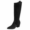 Damenstiefel mit Absatz 1412 schwarzer Velours